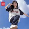 MINISO Women's Color-Block Raglan T-Shirt