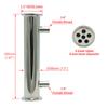 Dephlegmator 1.5" 38mm(OD51mm)304Stainless Steel Reflux Condenser  Height 200mm Inside 6 Tubes For Moonshine Distillation Column