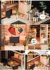 moin moin Dollhouse Miniature DIY Kit Modern Dollhouse with Large Lawn and LED Music and Acrylic Case Set, Two-Story Balcony, Lights, Box,