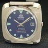 USED AUTOMATIC 46941 VINTAGE ORIENT JAPAN MENS BLUE COLOR DIAL WATCH A702232-5 R123-a702232