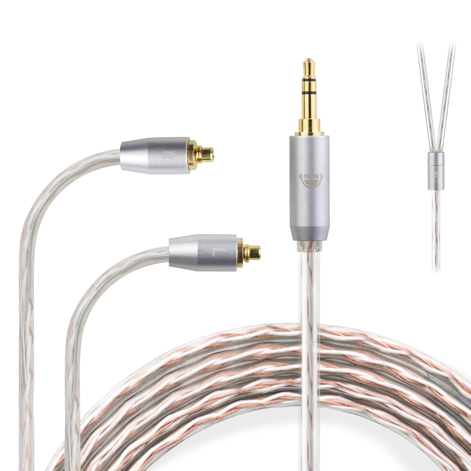 

okcsc JBX Recable for IE300/IE600/IE900, 4-Core Earphone Cable, OFC Sennheiser Compatible, 3.5mm