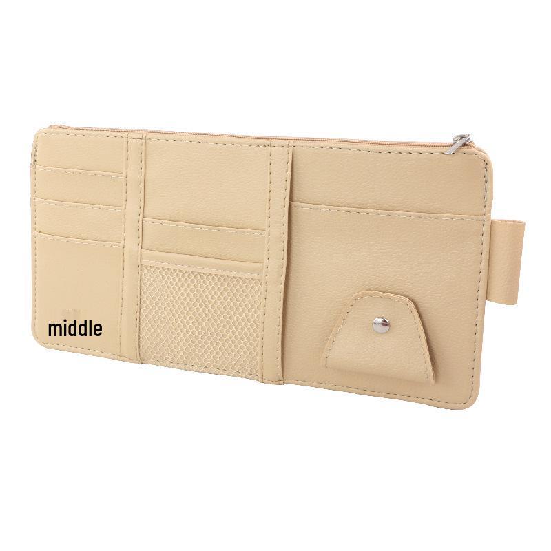Multi-Functional Car Sun Visor Organizer: Glasses, Cards & Documents Holder