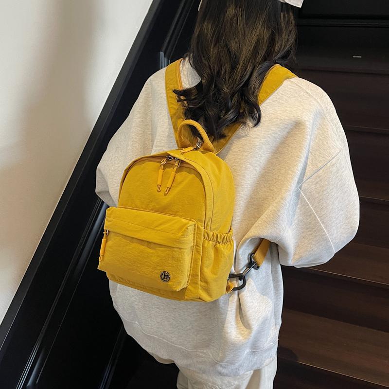 Backpack Women's Multi-use Single-shoulder Lightweight Solid Color Mini Backpack Sport Chest Bag