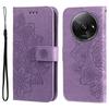 For Xiaomi Redmi A3 4G/Poco C61 4G Case Floral Pattern PU Leather Wallet Stand Phone Cover
