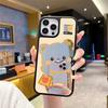 Funny Photo Butter Bear with Mirror iPhone Phone Case Apple 14/15promax Anti-drop Protective Case