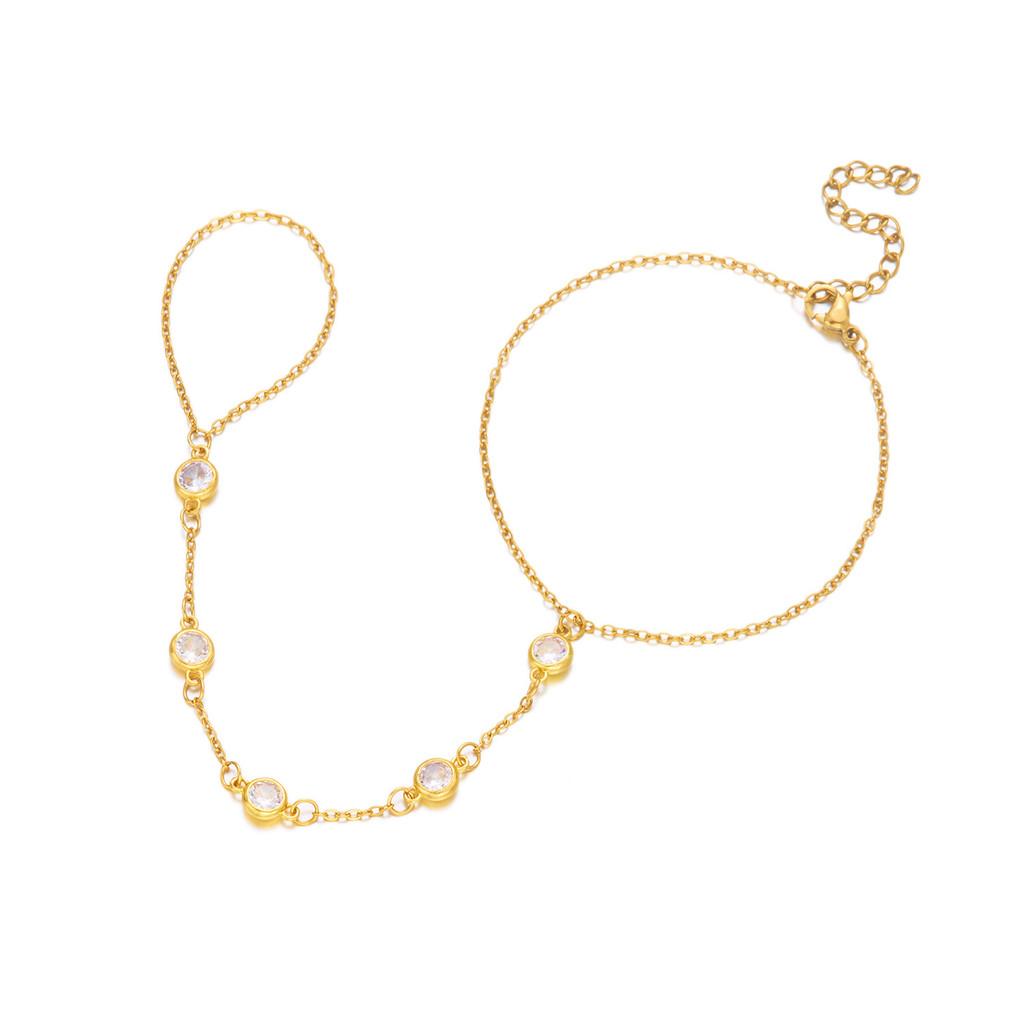 Fashionable Adjustable Bracelet With Zircon Decoration For Travel Gift