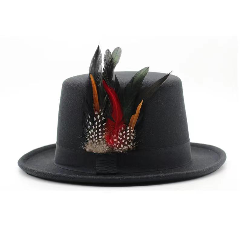 2025 New High Quality Man Fedora Unisex Gentleman Round Top Cap Cosplay Derby Bowler Hat British Shape Hat Autumn Magic Hat