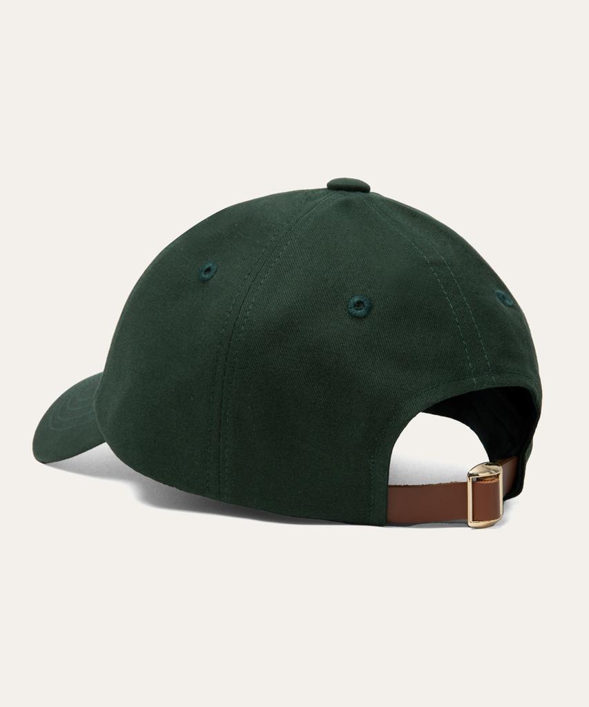 Bibeleude Leather Logo Patch Cap Green