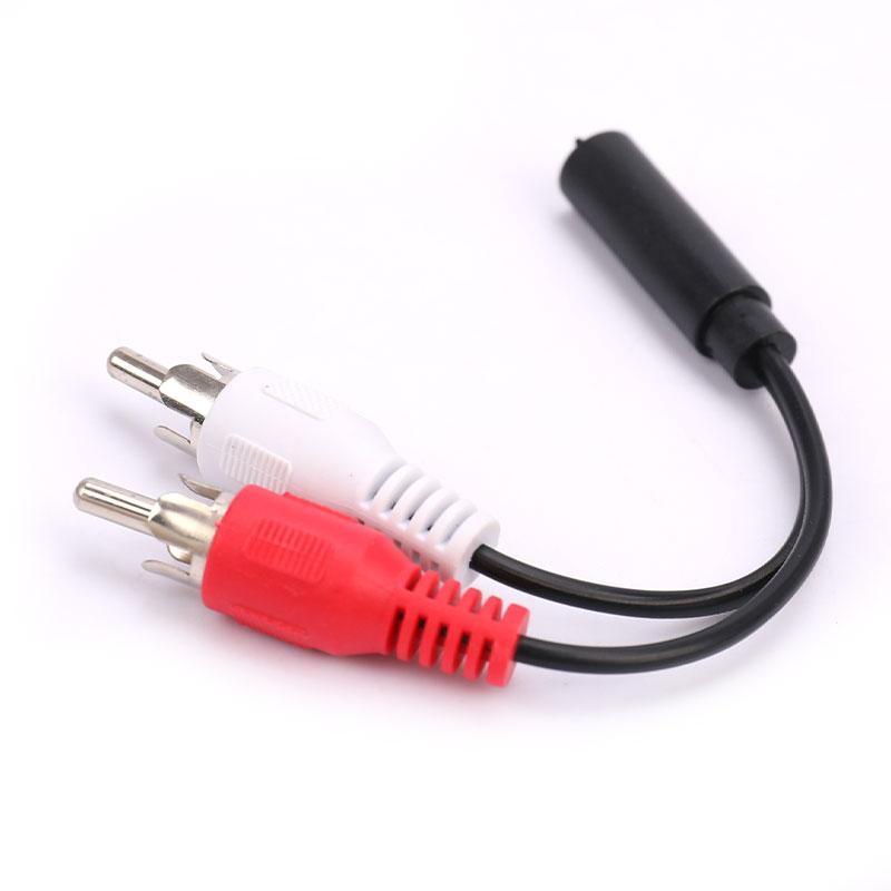 3.5Mm Rca Female Connector Jack Stereo Cable Y Plug To 2 Rca Male Adapter Cable