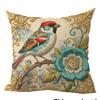 1/4pcs Exquisite Bird-Patterned Cushion Covers Sofa bed cushion cover home bedroom decoration, 2D flat printing