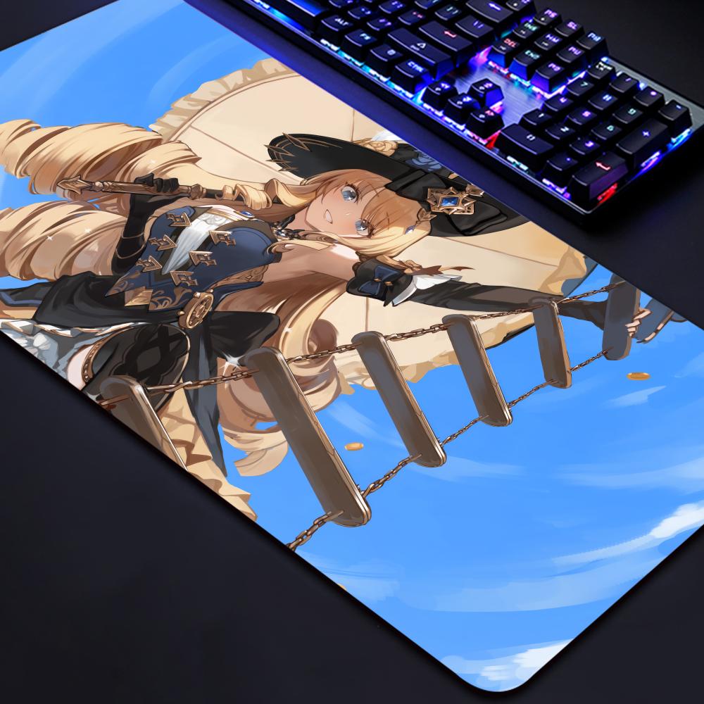Navia Genshin Impact Anime Girl Mousepad Large Gaming Mouse Pad LockEdge Thickened Computer Keyboard Table Desk Mat