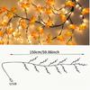 Fall Maple Leaf Vine Lights 48 Warm White USB Bendable Artificial Autumn Garland For Wall Bedroom Thanksgiving Home Decor