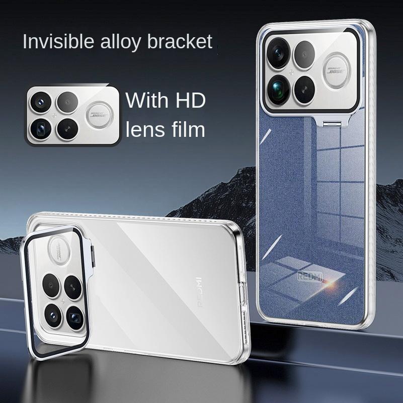 

Transparent Anti-yellowing Metal Lens Glass Protective Lens Case For Xiaomi Redmi K90 Pro Max redmi k90 Kickstand Holder Cover Redmi K90 Pro Max