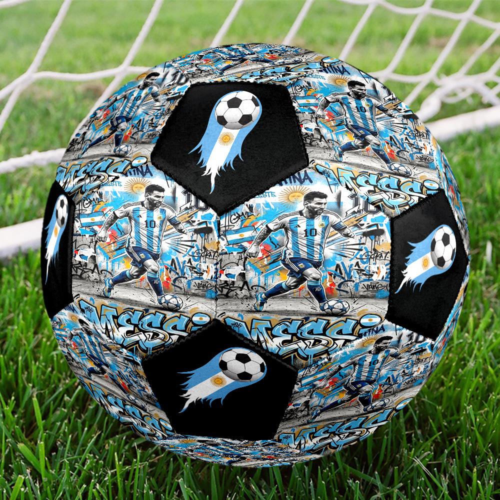 Messi 10 Number Argentina World Cup Champion Size 5 Football Machinestitched Indooroutdoor Universal Football Surprise Collection Gift