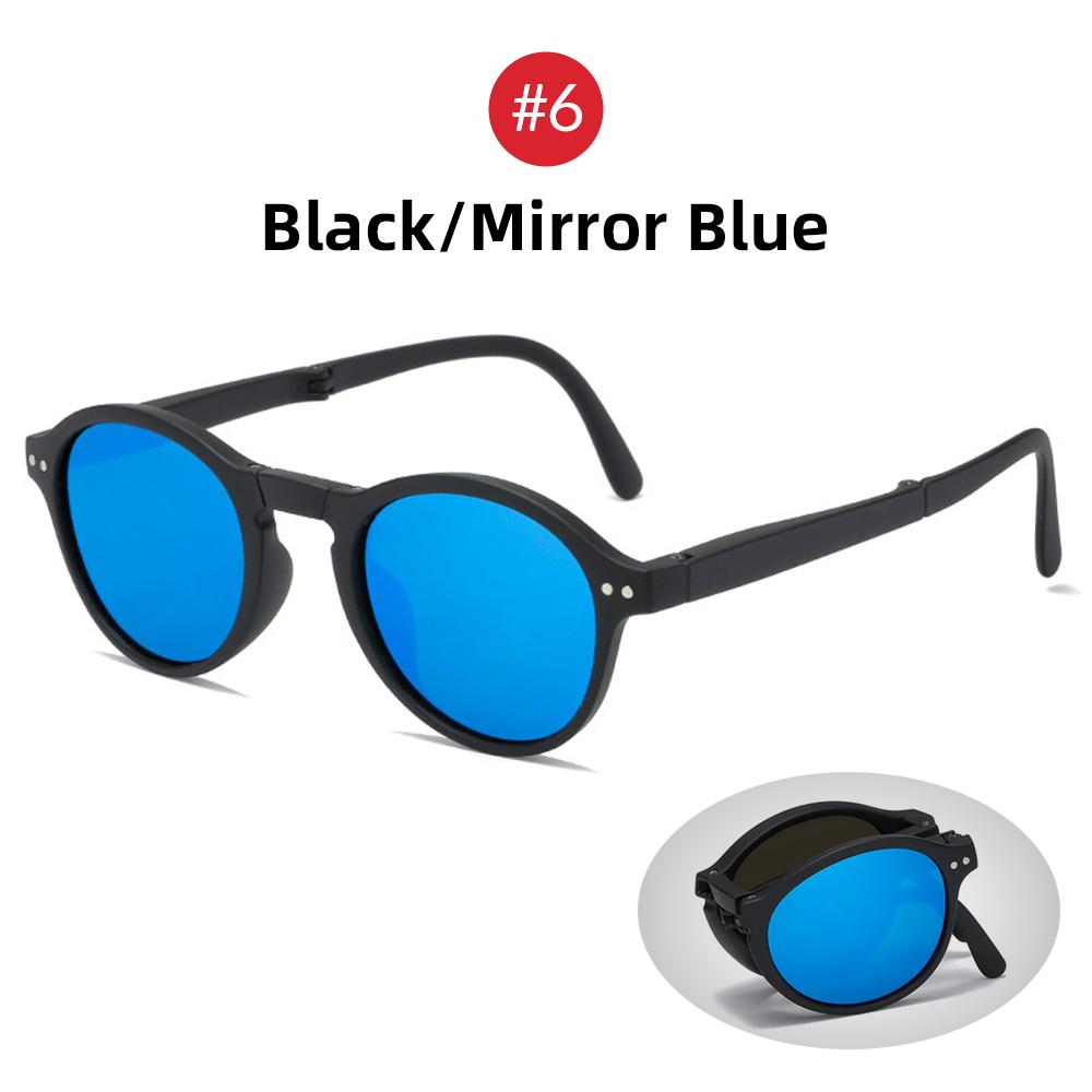 

VIVIBEE Women Square Folding Sunglasses 2026 Trending Product Black UV400 Spring Hinge Eyewear Men Retro Mirror Red Sun Glasses As Picture