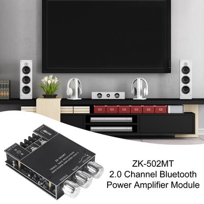 502MT 2.0 Channel High Power Audio Stereo Amplifier Board Bluetooth 5.0 Subwoofer Amplifier Board2X50W Bass AMP