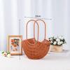 Pastoral Style Round Rattan Imitation Flower Basket - Decorative Handheld Barrel for Flower Arrangements and Gifts