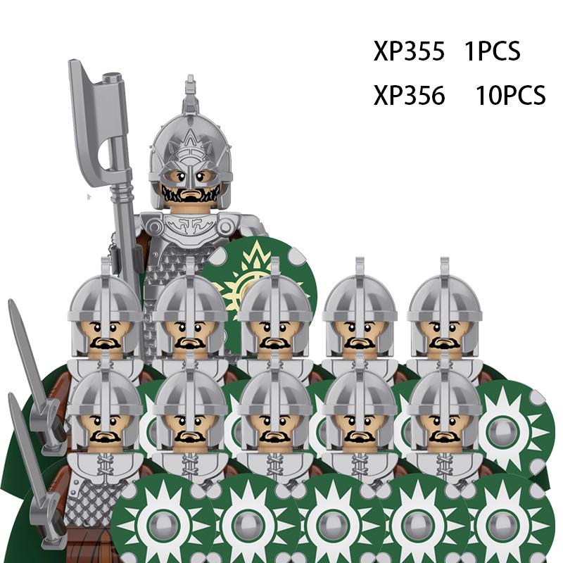 Soldados Élficos Medievais de Rohan Guarda Exército lotr Figuras de Ação Mini Blocos Boneca Montar Blocos de Construção MOC DIY Brinquedos para presentes de criança