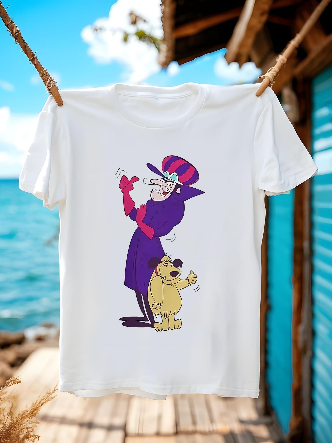 Wacky Races Vintage 1960s Retro T-shirt - Black Tee with Dick Dastardly & Mutt S