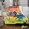 1pc Adventure Time Flannel Throw Blanket - HD Printed Lightweight Soft Warm All-Season Blanket for Sofa, Bed, Travel009