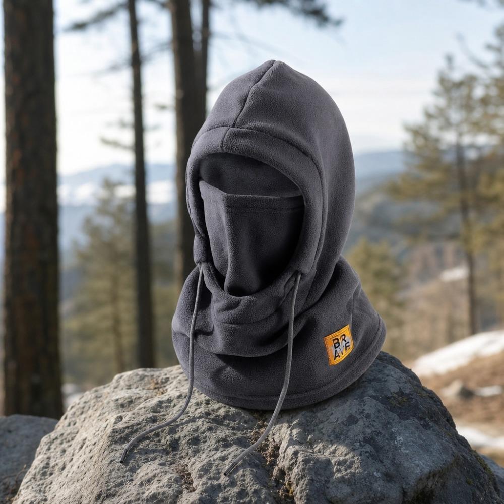 **Winter Warm Hat with Face Mask Men Women Ear Protection Neck Gaiter Windproof Cycling Cold-Proof Balaclava Cap**