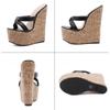Summer Super High Heels Wedges Heel Women Slippers Fashion Open Toe Platform Sandals  Party Shoes