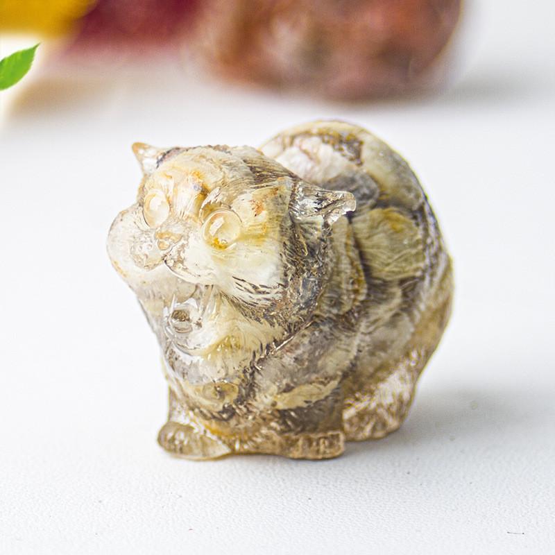 Crystal Resin Animal Decor With Agate Stones For Home Office Desk Art Gift For Friends