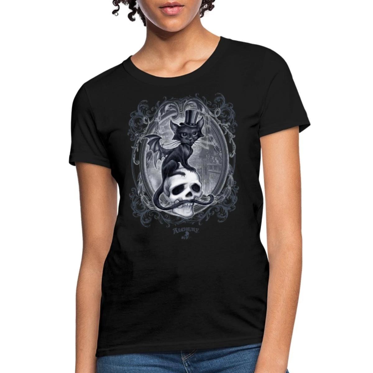 Alchemy England Meowstopheles - The Vampire Cat Women s T-Shirt XS