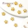 Star Beads 18K Gold Plated Brass with Zircon Spacer Beads Separators For Bead Findings DIY Jewelry Making Bracelets Accessories