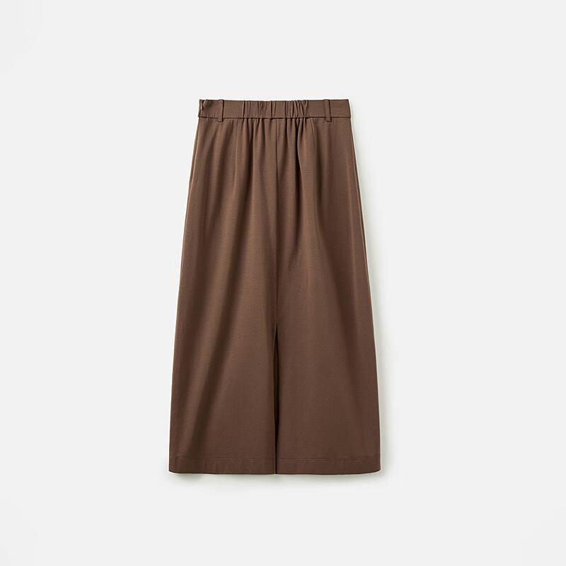 Broadcast Women's Khaki Slit Midi Skirt