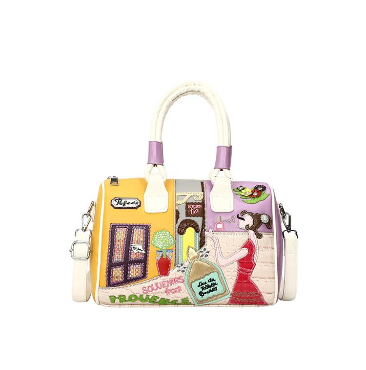 

Fashi Design Patchwork PU Zipper Shoulder Bags 2026 High Quality Retro Women s Bag Persality Stylish Youth Crossbody Bags білий