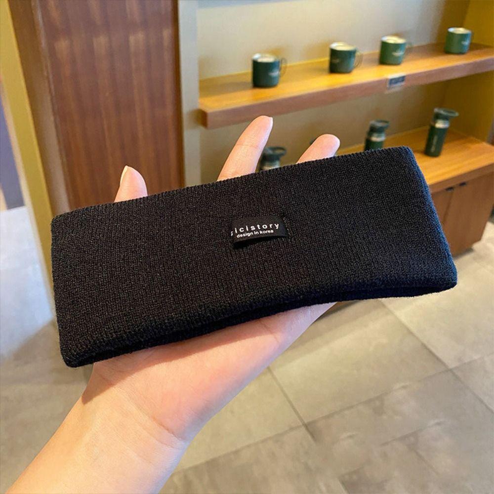 Sweat-absorbing Knitted Hair Band Wide Makeup Hair Bands Fashion Hair Accessories  Women