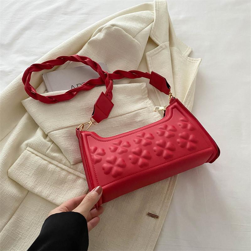 Stylish Pu Leather Shoulder Bag Trendy Street Style Chic Quilted Design For Women 2024