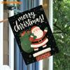 1pcs Winter Christmas, Santa Claus Standing On the Chimney, Gifts, Snowflake Patterns (1) - FlagDouble-sided Garden Flag Courtyard Decoration, Outdoor