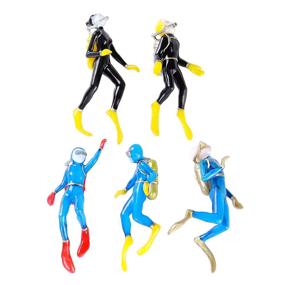 Dekorative Taucher-Actionfiguren Modell 3D Kunststoff Mikro-Landschaft Taucher-Modell Weiße Unbemalte Taucherfigur Aquarium