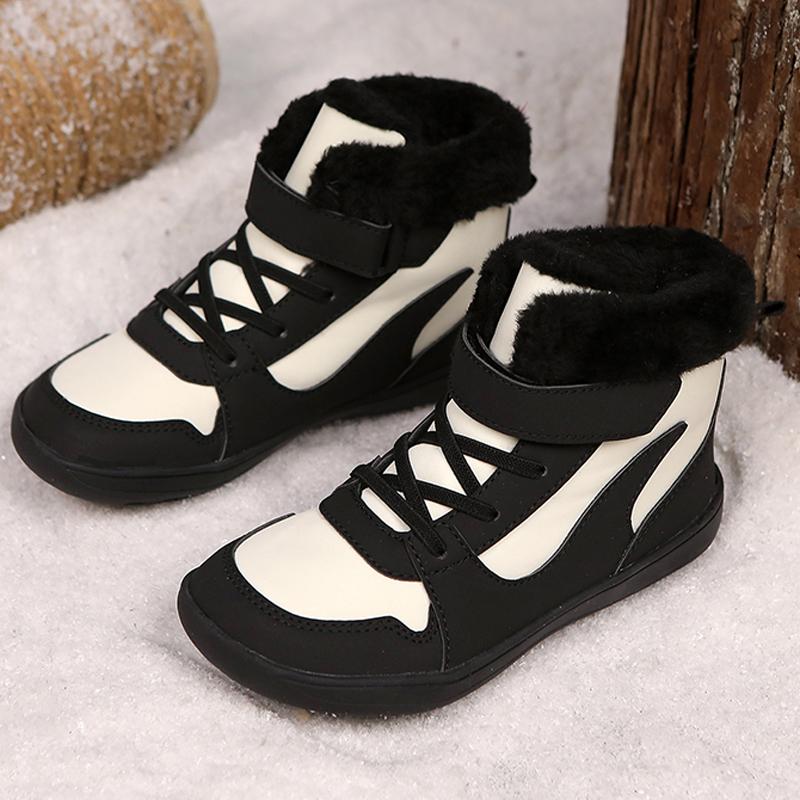 Mode 2024 Kinder-Schneestiefel mit breiter Spitze und Barfußsohle | Minimalistische Winter-Sneaker für Jungen/Mädchen | Warme Stiefel für Mädchen und Jungen, für Kleinkinder, kleine und große Kinder