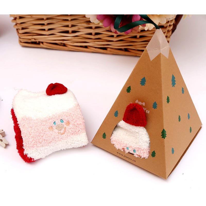 Winter Coral Fleece Cartoon Circle Socks for Ladies - Christmas Homewear Socks with Thick Padding - Christmas Limited Edition