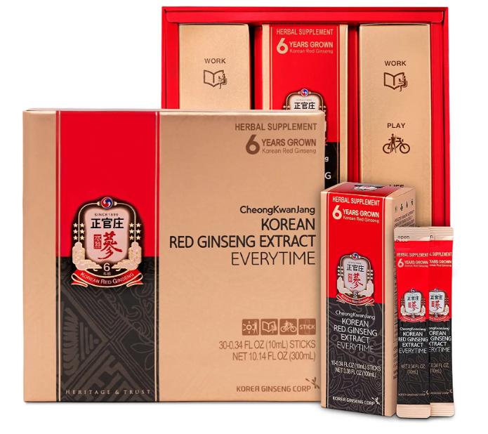 CheongKwanJang Everytime Balance – 100 % koreanischer roter Ginseng-Extrakt, flüssige Sticks, 300 mg