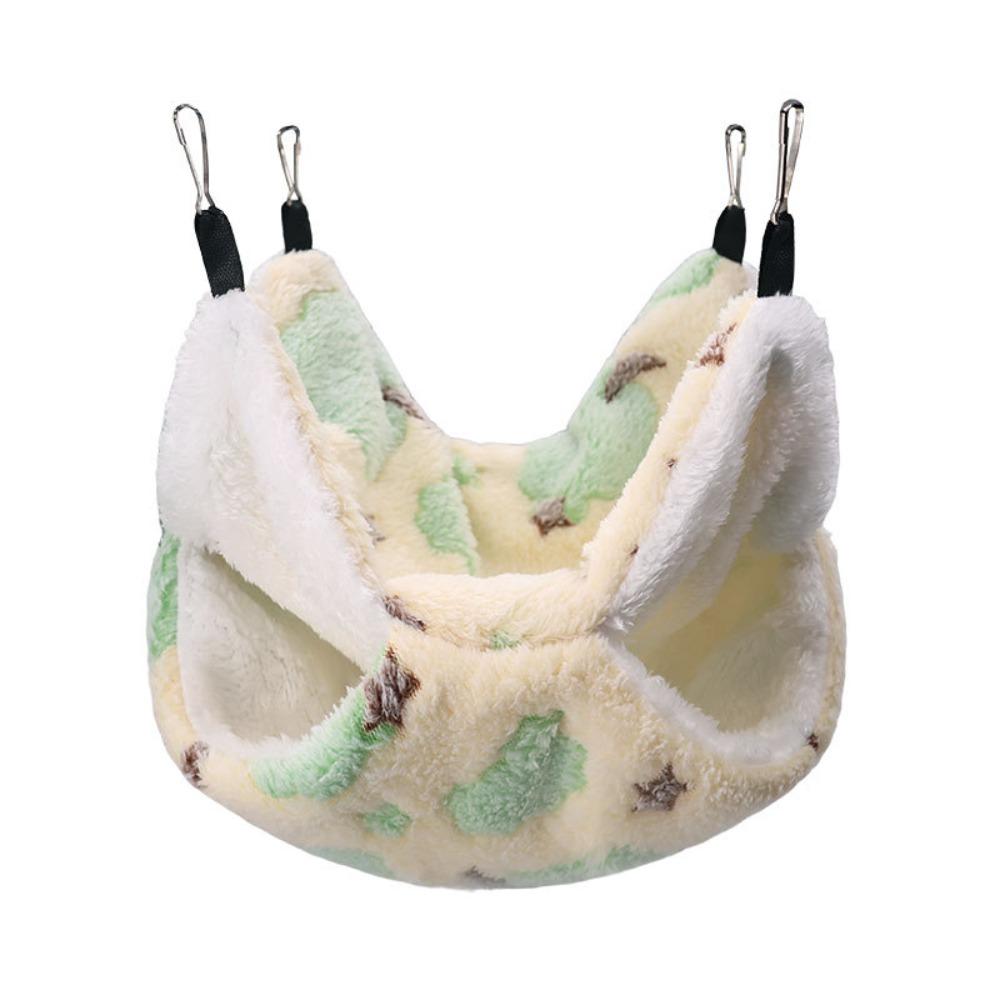 Soft Plush Guinea Pig Hammock Double Layer PET Sleeping Pouch Premium Hanging Warm Bed  Climbing