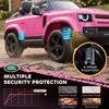 Land Rover Licensed 12V Kids Ride on Car with Remote, Suspension, Slow Start, 3 Speeds, Lights, Music, Horn, Pink