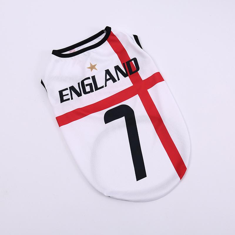 Pet Soccer Team Dog Vest Teddy Summer Clothing Pomeranian Bi Bear Puppy Clothing Cat Pet Clothing Thin