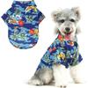 KOOLTAIL Hund Hawaiianisches Hemd, Sommerkleidung für Hunde mit Leinen-D-Ring für mittlere bis große Hunde, Florale coole Strand-Welpenhemden mit Sonne