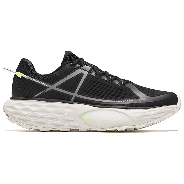 Anta Comfortable Breathable Shock Absorbing Durable Low Top Trail Running Shoes Men Sneakers Black White 112436623A-3