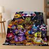 Manta de Franela de Dibujos Animados para Juego 3D F-FNAF Suave Cálida para Cama, Dormitorio, Habitación, Sala de Estar, Viajes, Camping, Picnic, Regalo