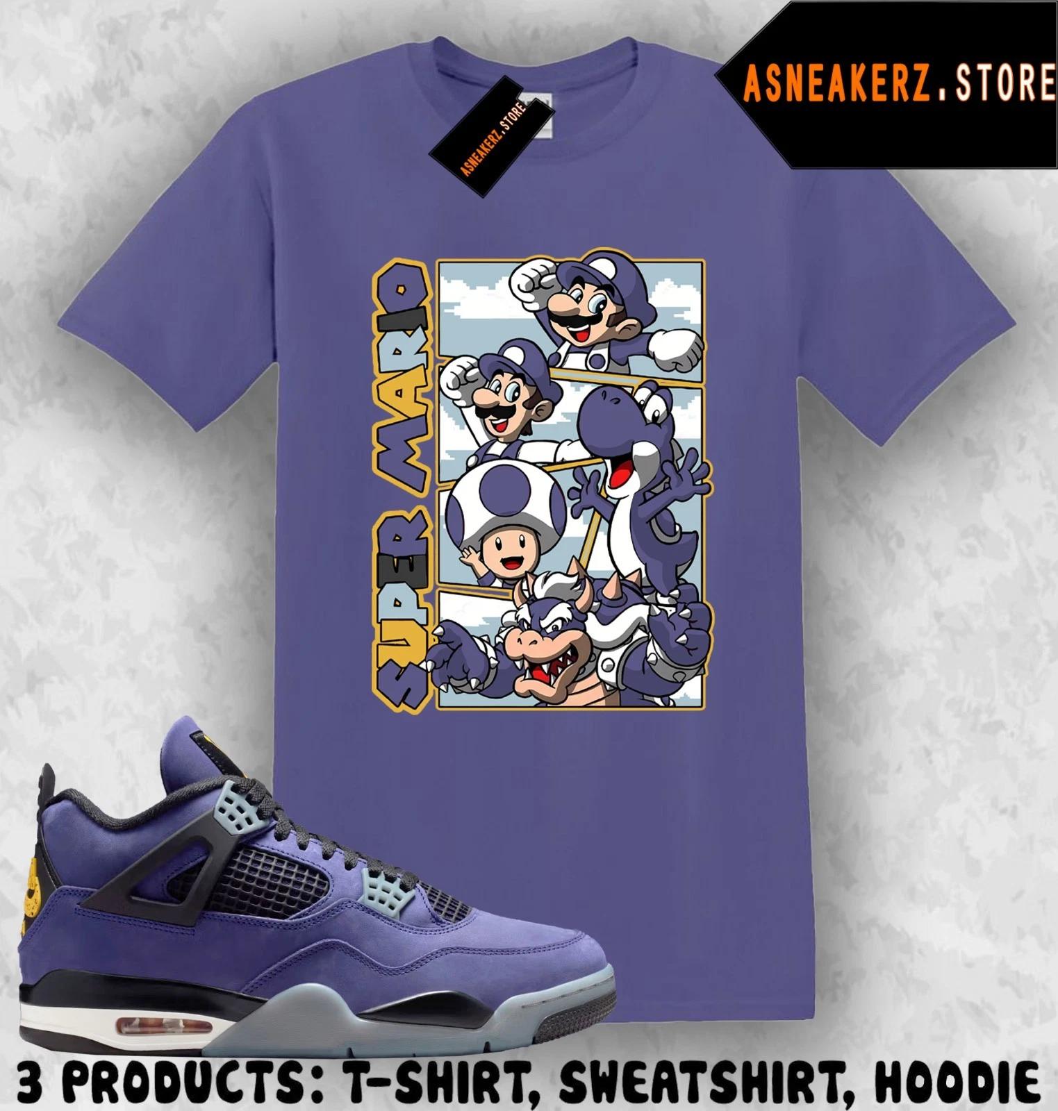 Shirt Match AJ 4 Lakers Lakeshow 2026 Sneaker Matching Tee Retro Mario T-Shirt 3XL