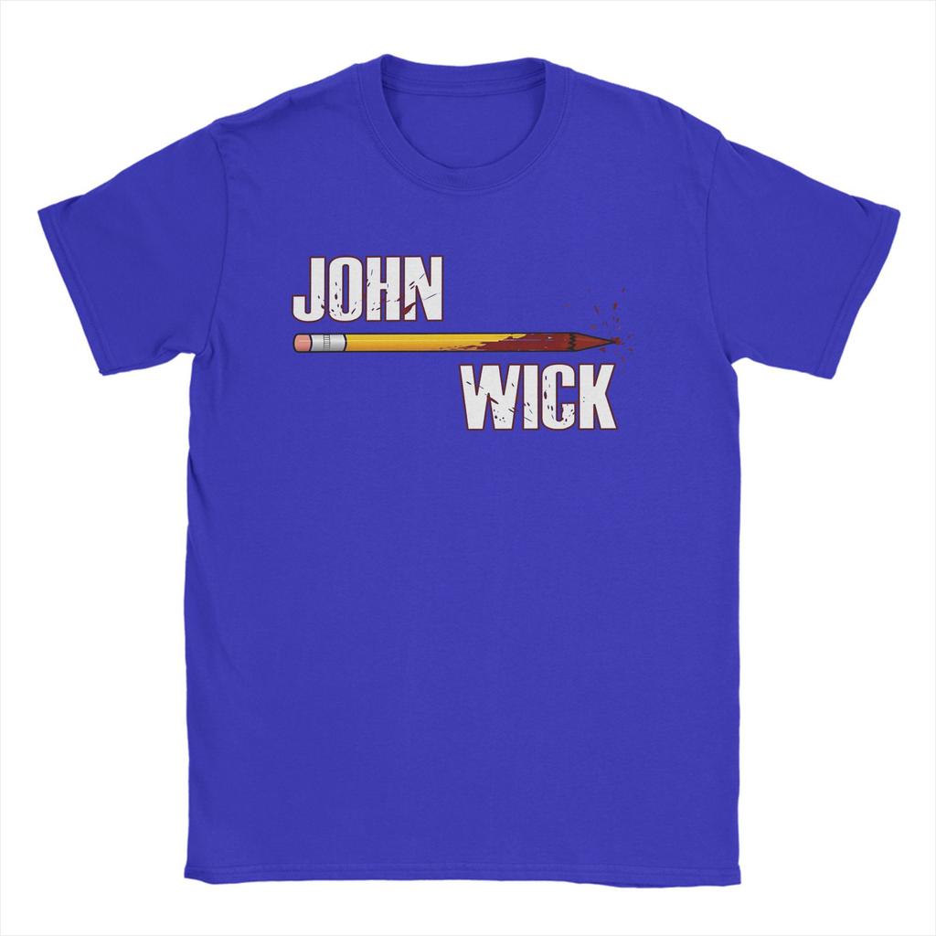 Men Movie John Wick Pencil T Shirts  Cotton Tops Funny Short Sleeve Crewneck Tees Gift Idea T-Shirts