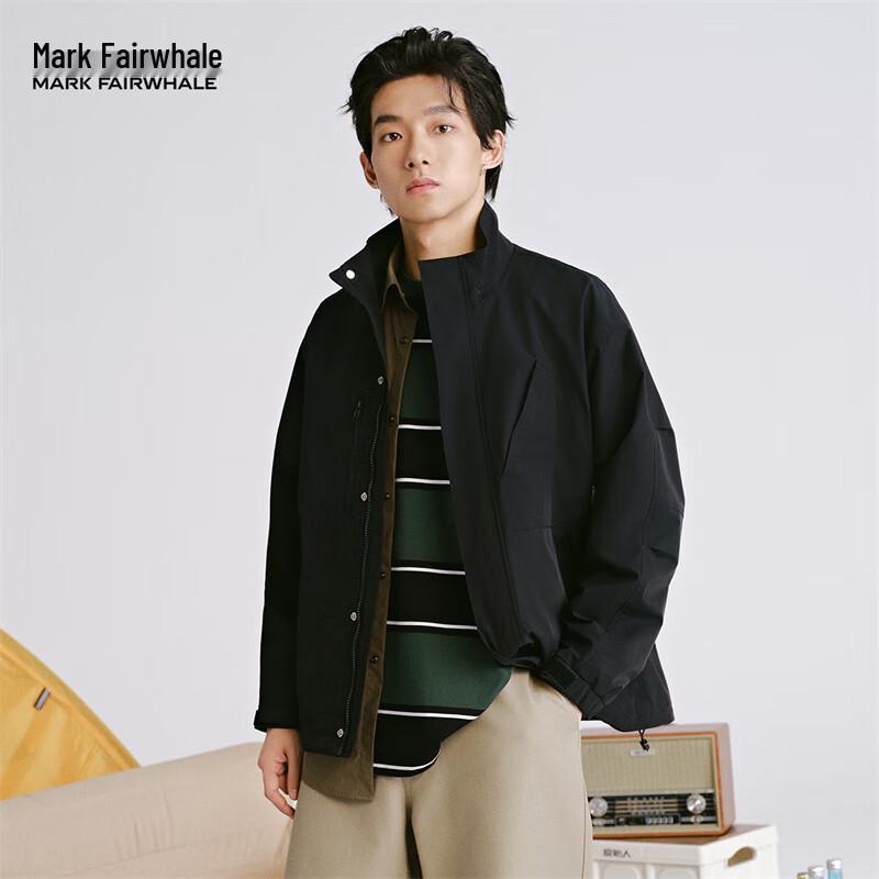 Mark Fairwhale Men's Stand-Collar Outdoor Windbreaker Jacket