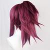 Anime 45cm LOL K/DA The Rogue Assassin Akali KDA Short Purple Brown Ponytail Clip Heat Resistant Hair Cosplay Costume Wig