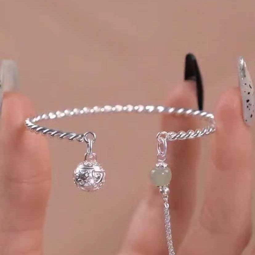 

Новый китайский стиль, древний стиль, браслет-колокольчик в стиле Гочао для женщин, простой, супер фея, универсальный, летний, нишевый дизайн, с чувством изысканности, браслет с бахромой