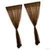Voile Window Curtain Drape Set Solid Color Polyester